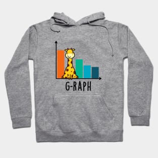 G-raph Cute Giraffe Graph Pun Hoodie